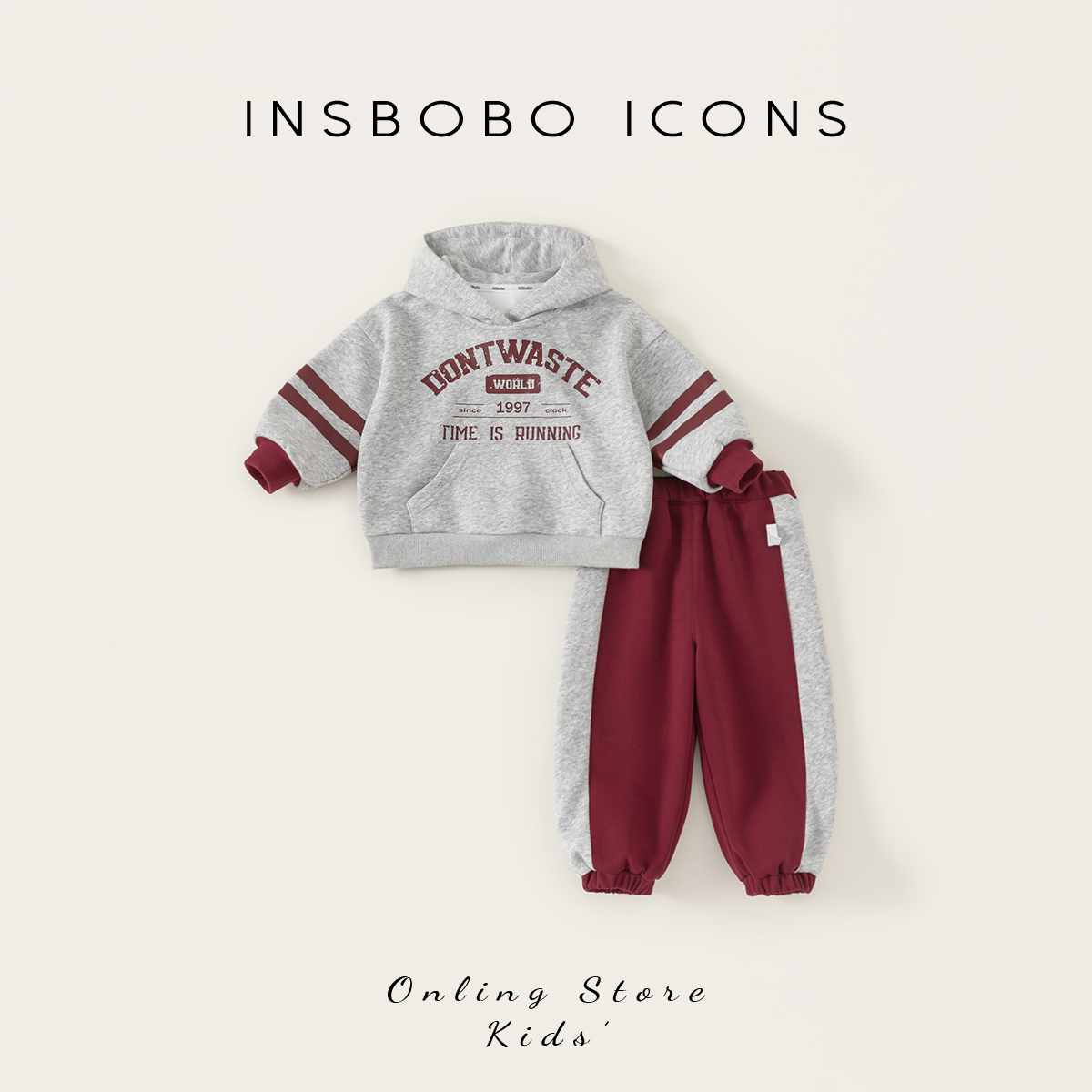INSbobo儿童套装休闲两件套