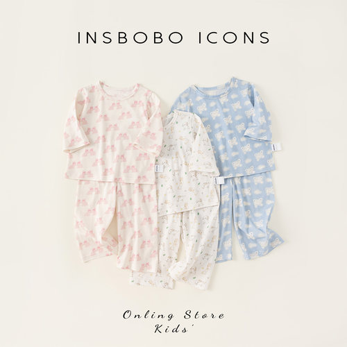 儿童睡衣女童睡衣宝宝家居服套装