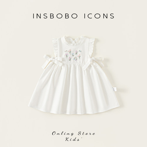 INSbobo儿童连衣裙绣花裙子