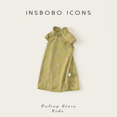 INSbobo儿童裙子新中式旗袍