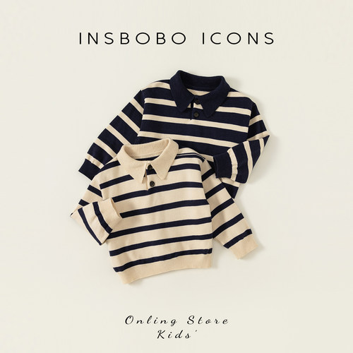 INSbobo女童毛衣新款秋装针织衫