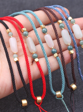 挂绳金平结吊坠项链绳玉器挂脖绳男女黄金蜜蜡平安扣绳子