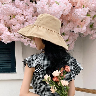 天户外大帽檐全方位遮阳太阳渔夫帽763K 夏季 防晒帽子女款 2024新款
