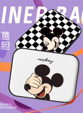 捷迅朗米老鼠笔记本电脑内胆包适用于华为matebook14联想小新air13.3苹果macpro12 ipadair11寸保护套防水包