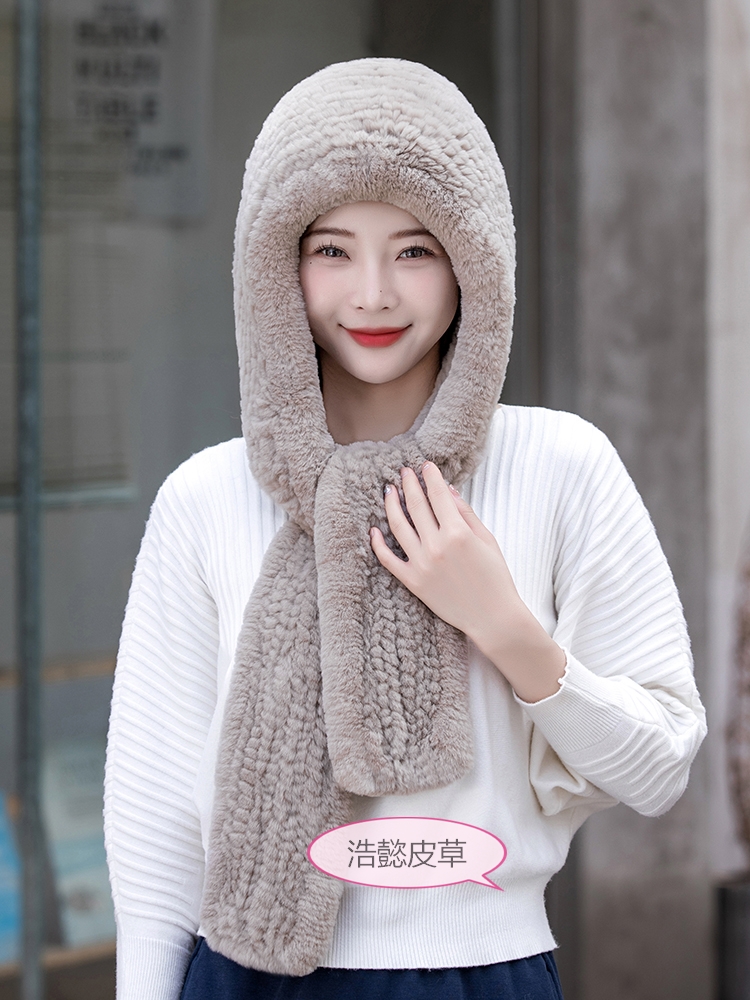奢华时尚男女一体围巾帽多种用途