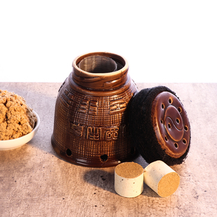 手工养生宫廷灸艾灸罐陶瓷大紫砂美容院专用扶防烫阳温艾灸盒正品