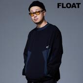 FLOAT 百搭拼接撞色圆领卫衣户外运动宽松上衣男款 春款 25秋季