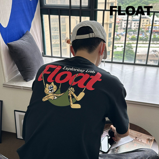 FLOAT 夏季户外潮流时尚纯棉不内卷印花男女同款圆领短袖