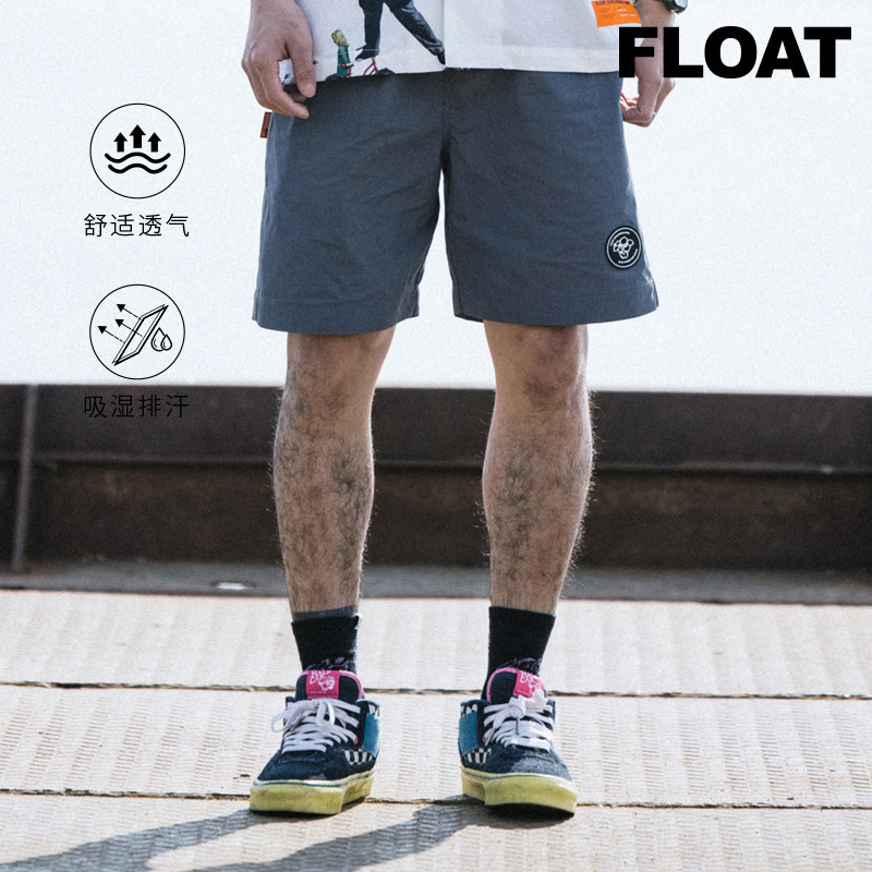 FLOAT 休闲速干沙滩短裤25夏季新款潮流时尚百搭男机能户外五分裤