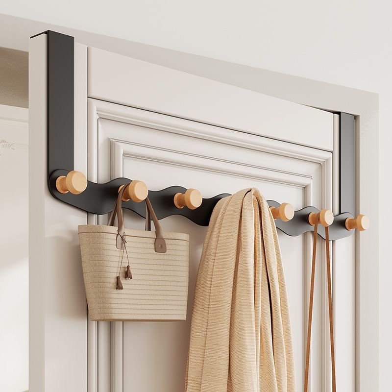简易衣架墙上固定式门后挂钩门上挂衣架卧室挂衣钩免打孔衣服包包