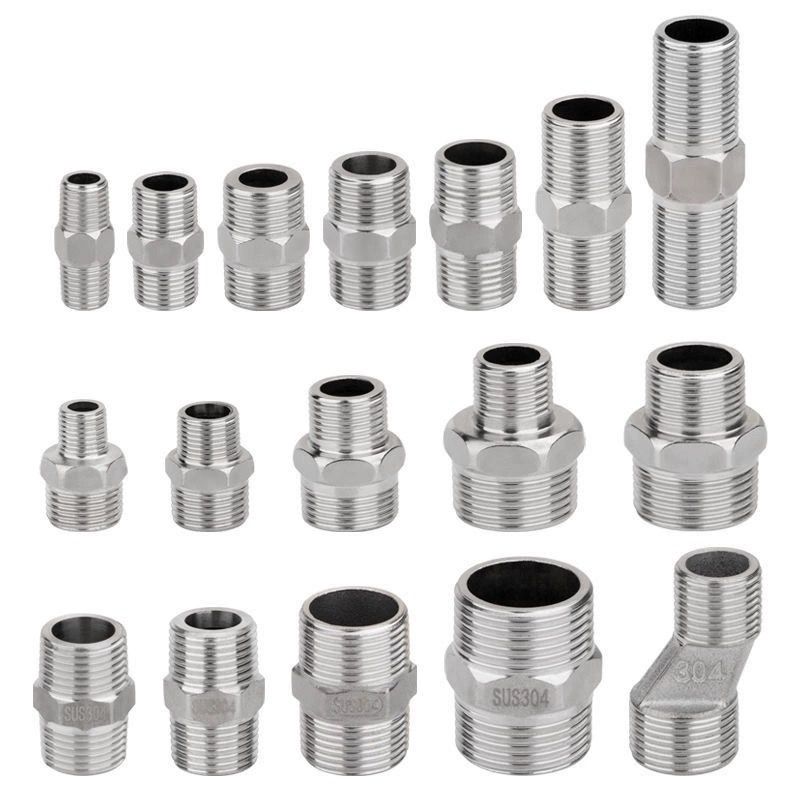 一寸变4分接头不锈钢对丝接头变径双外丝直接加长2分转3分4分变6