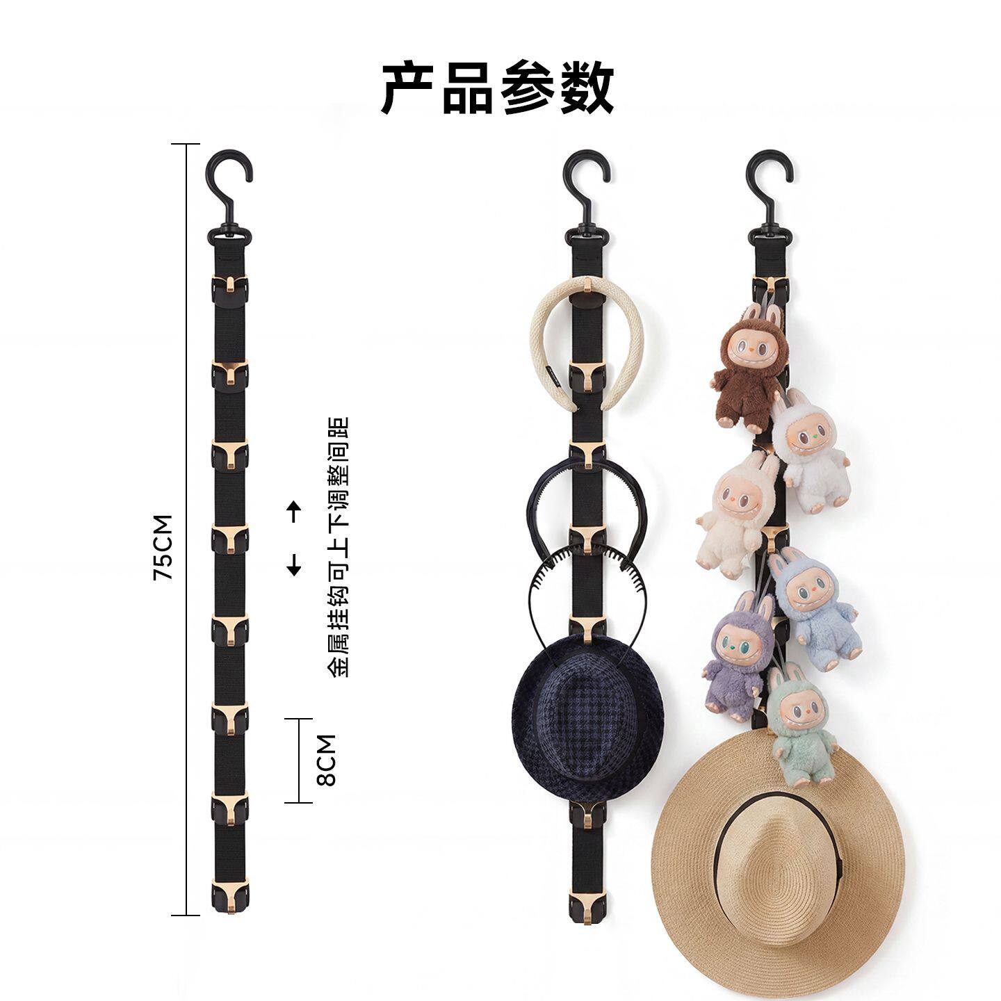 房间门背后挂钩帽子收纳