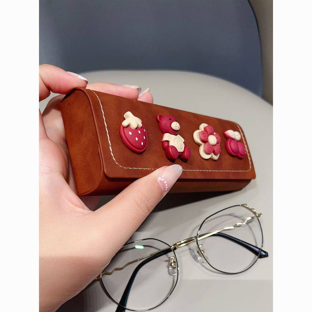 眼镜盒便携抗压可爱眼镜盒 高级感小熊收纳盒学生耐用新款框架眼