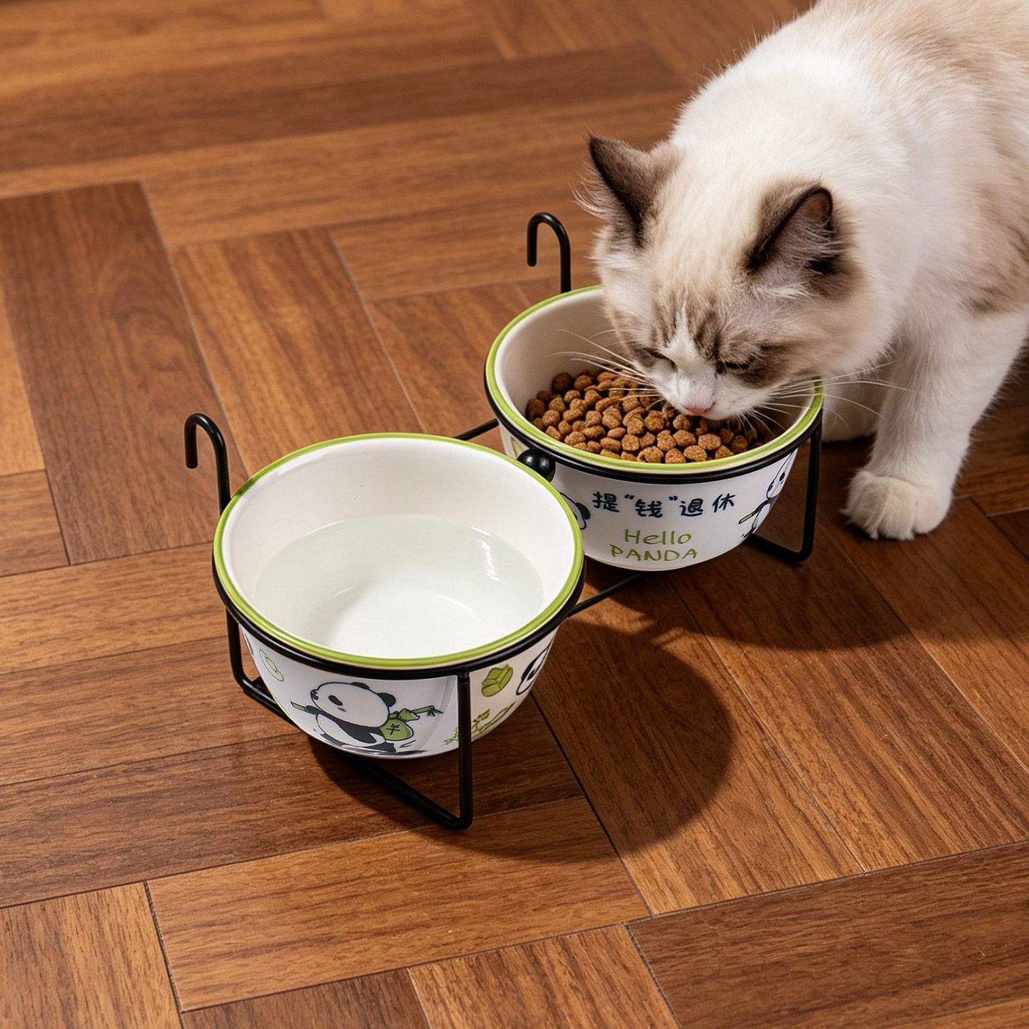 小狗专用碗熊猫图案猫食