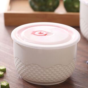 特大号保鲜碗家用保鲜碗带盖 大号三件套微波炉专用陶瓷碗 单个冰