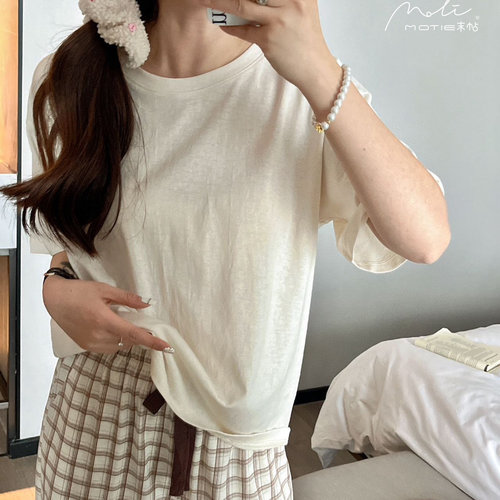 女夏简约甜美短袖家居服套装