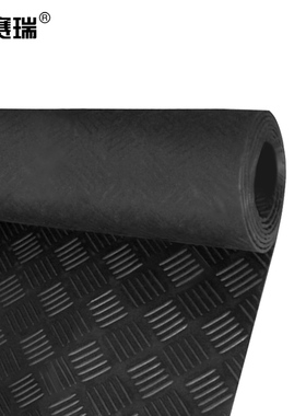 安赛瑞 10KV高压绝缘地垫（1×1m） 工作台绝缘黑色五杠 16092BJ