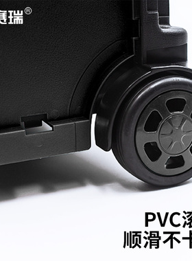 折叠手推车-规格(中号)38×36×33cm(尺寸)带盖两轮,全黑M000309