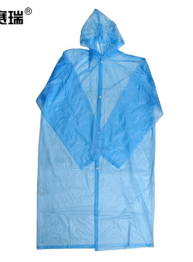 安赛瑞 一次性加厚雨衣 成人雨衣户外徒步登山雨披颜色随机 25768