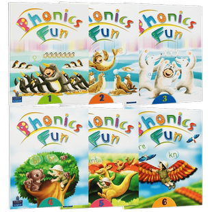 香港朗文少儿英语自然拼读教材 Longman Phonics Fun 1/2/3/4/5/6 级别级别主课本学生套装含练习册外国语学校自然拼读教材phonics