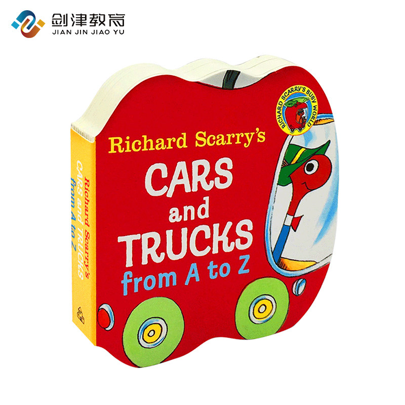 richard scarrys cars and trucks from a to z 斯凯瑞 纸板书 英文