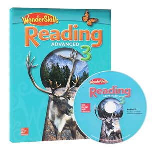WonderSkills Reading Advanced 3 高级 麦克劳希尔分级阅读训练教材 小学英语教材加州阅读技能书 少儿英语课外辅导培训机构教材