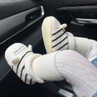 婴儿袜子鞋6到12个月春秋季婴儿软底步前鞋袜0-6个月男女宝宝3-9-