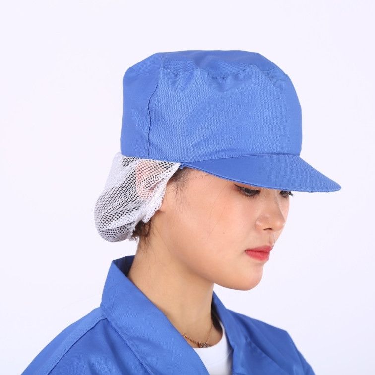 女士防尘工作帽食品帽透