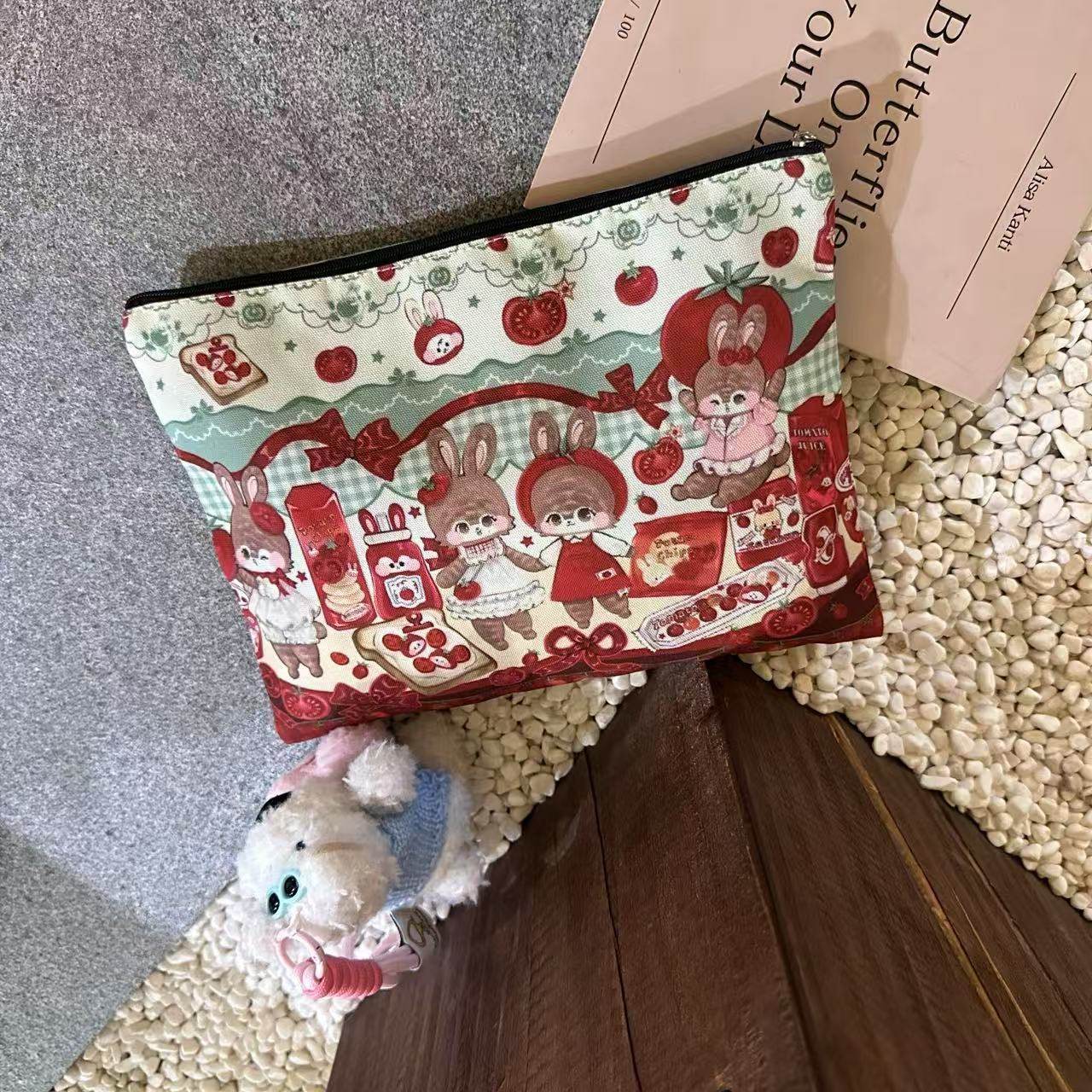 卫生巾收纳包红色番茄兔子手拿包少女大容量化妆包便携物件收纳袋,箱包皮具/热销女包/男包,手拿包,淘宝优惠券,粉丝福利购,淘宝优惠卷