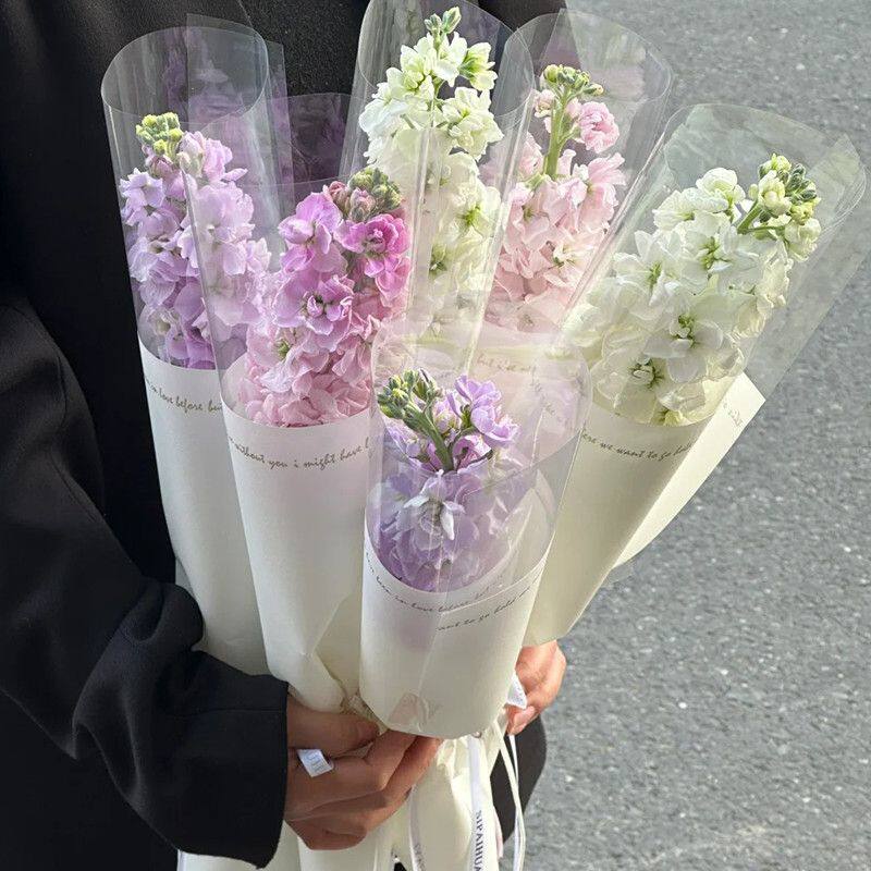 玻璃纸包花教师节diy鲜装