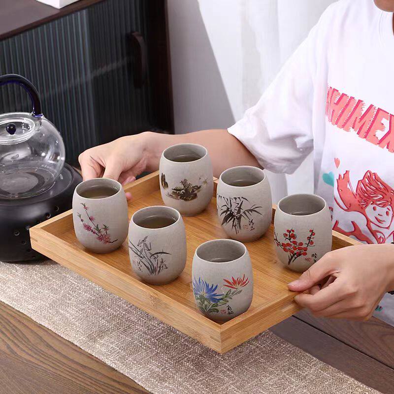 一人独饮茶具粗陶茶杯大