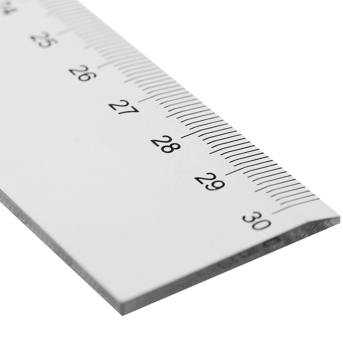 特价得力塑料直尺20c明m/0cm/40cm厘米学生透尺子绘图制图刻度