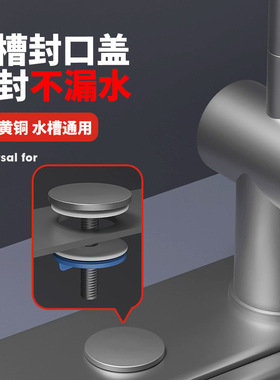 德国孔盖枪灰色封口盖装饰盖净水器水龙头堵孔塞洗菜盆厨房密封塞