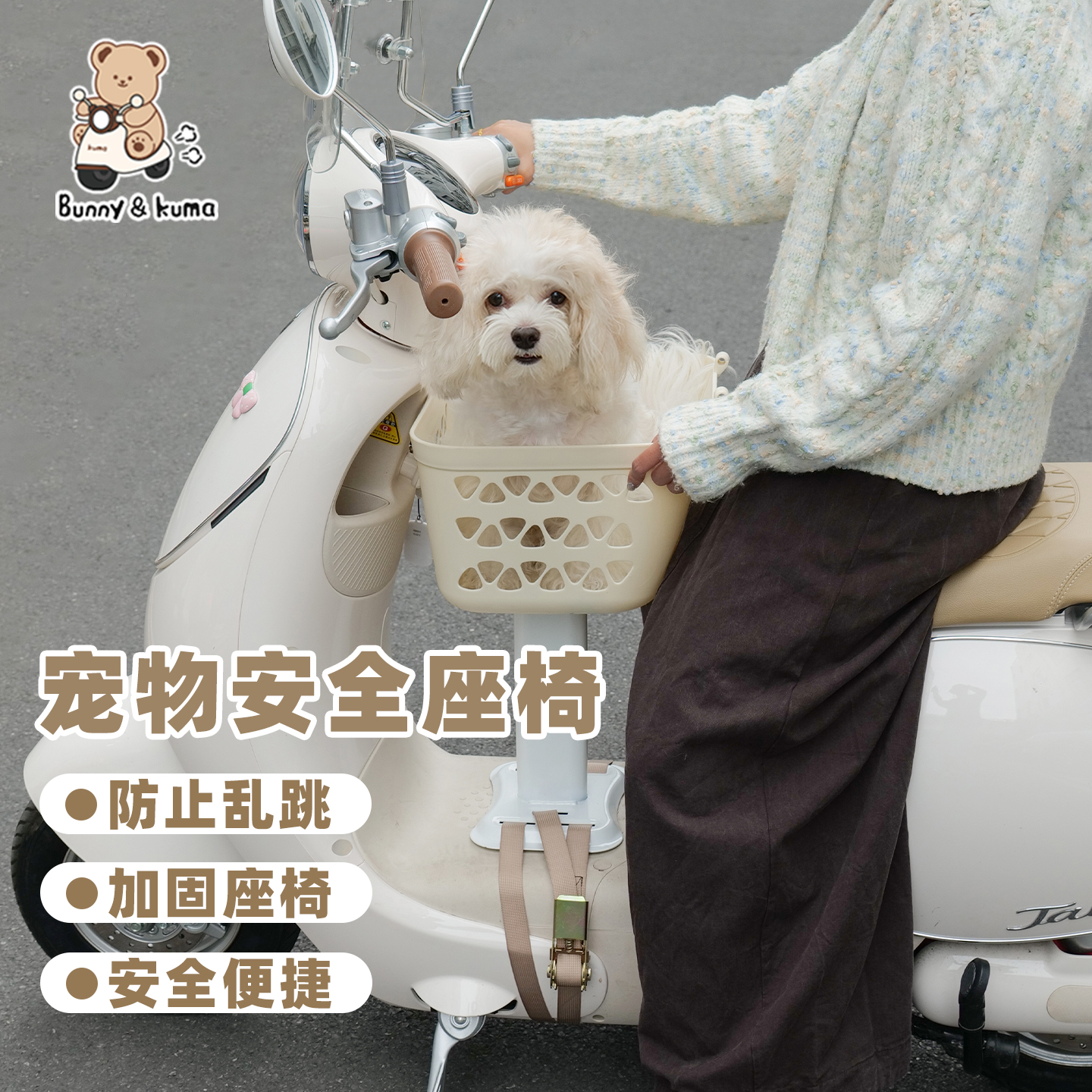 电动车宠物收纳筐大容量