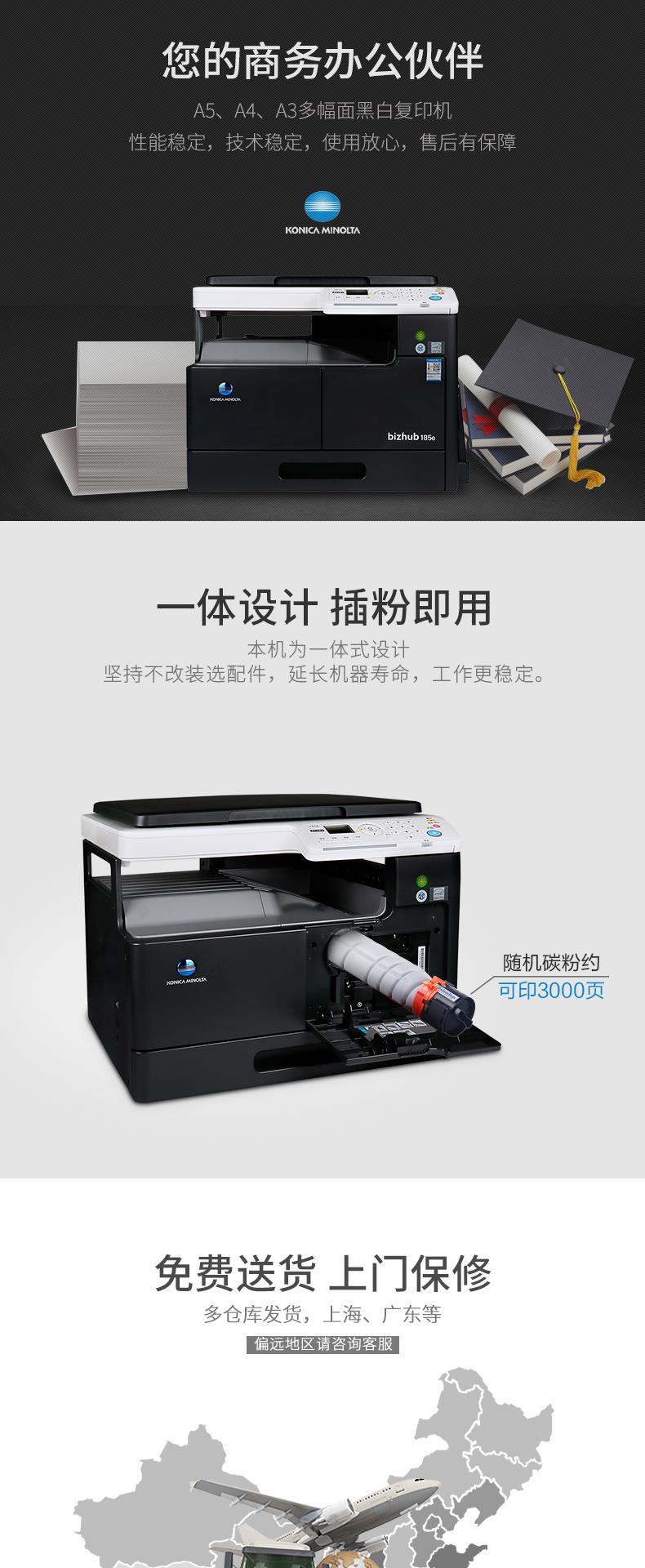 Máy photocopy 185e a3 laser composite đen trắng văn phòng đa chức năng một máy - Máy photocopy đa chức năng