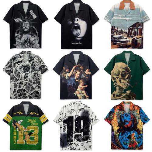Unisex Printed Shirt Casual Tropical Beachwear Young Adults