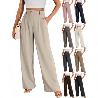 FireSwan Women Leg Dress Pants Stretchy Waisted Trousers