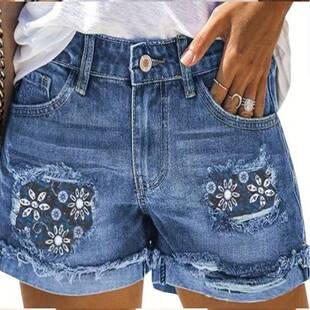 2025 Summer New Ripped Denim Shorts for Women - Trendy