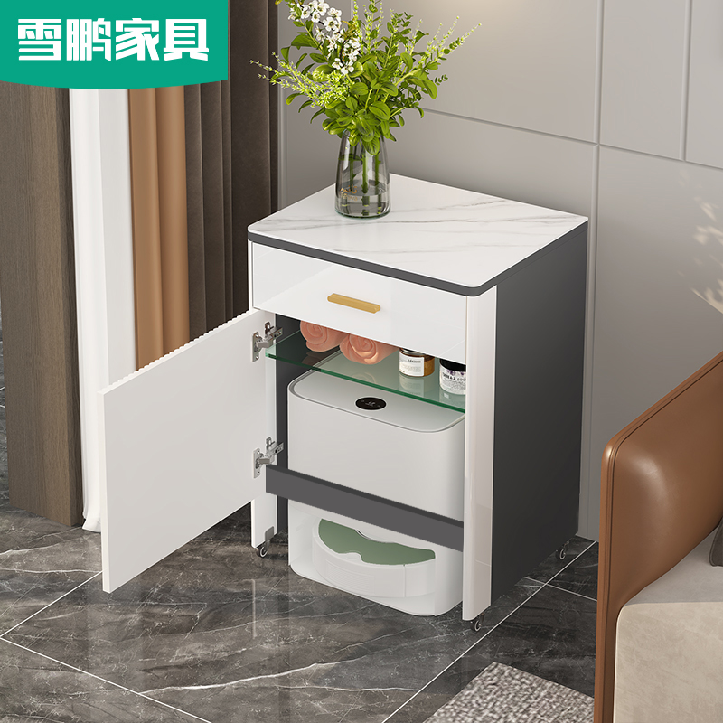 轻奢可移动边几扫拖机收纳柜