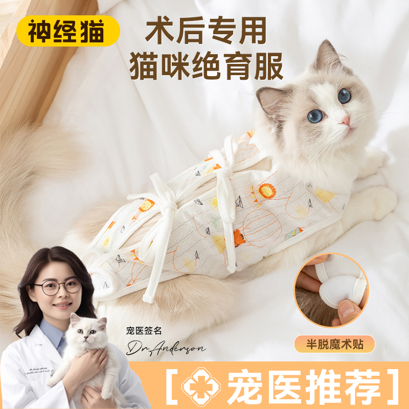 卡通可爱风猫咪绝育服