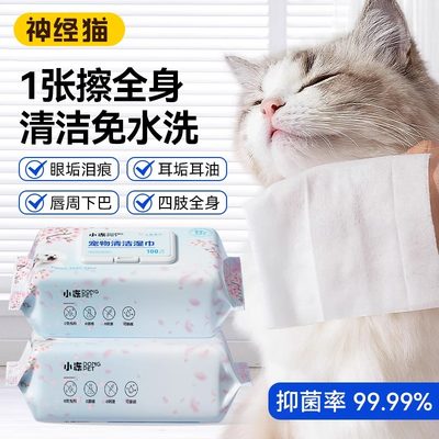 宠物清洁湿巾狗狗猫咪专用湿纸巾