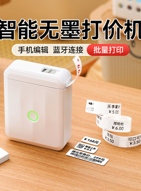 精臣D110打码机价签打价机小型冰箱冷冻标价机超市商品食品生产日期编号打码器服装女装店打价格标签机打码枪
