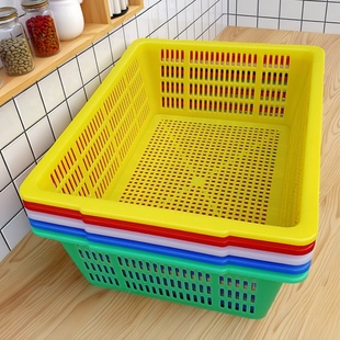 塑料框筐篮子长方形厨房洗菜篮镂空沥水大号加厚收纳筐配货长方筛