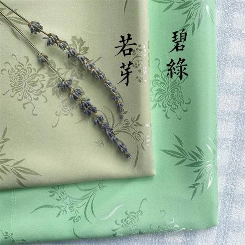 春夏梅兰竹菊汉服中国风布料面料