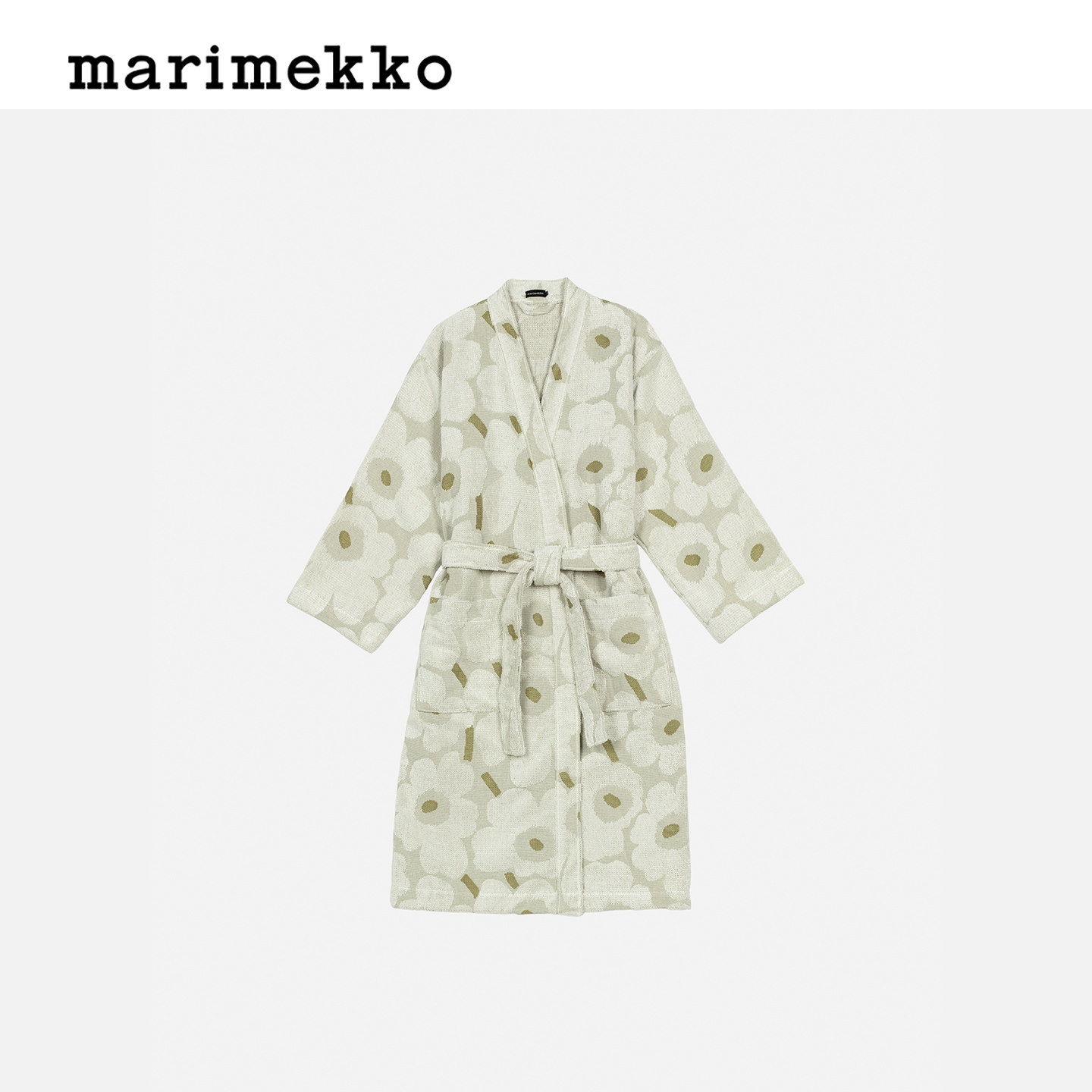 Marimekko玛莉美歌【Unikko游霓可印花】时尚浴袍