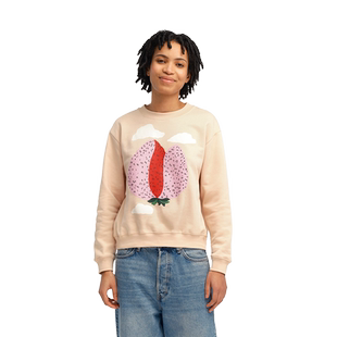 新年礼物Marimekko春夏款Mansikkavuoret印花圆领长袖运动卫衣