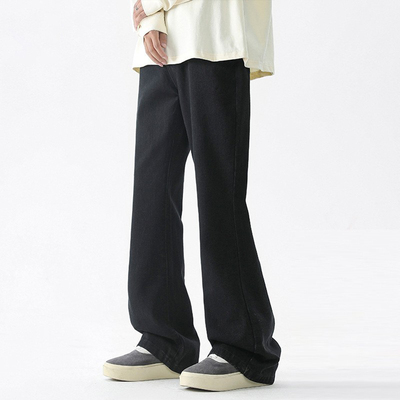 广州新塘牛仔裤男款2025新款加绒加厚休闲微喇美式高街痞帅长裤子