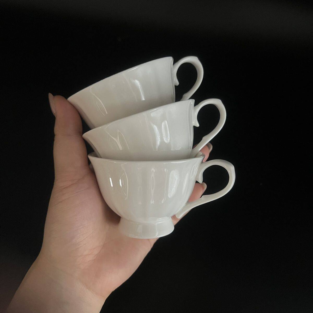 优质陶瓷茶杯水杯带耳小
