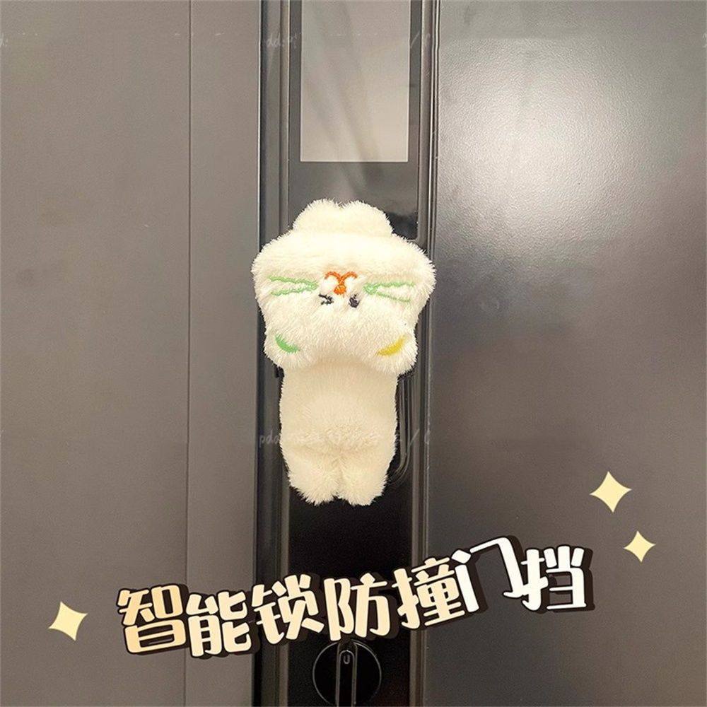 智能门锁防撞神器卡通可爱猫咪智能锁门把套大把手密码锁防撞门挡