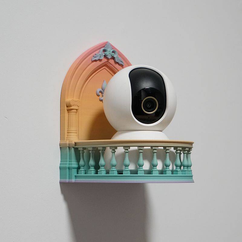 墙上置物架装饰品小摆件监控支架免钉墙上置物架免打孔摄像头监控